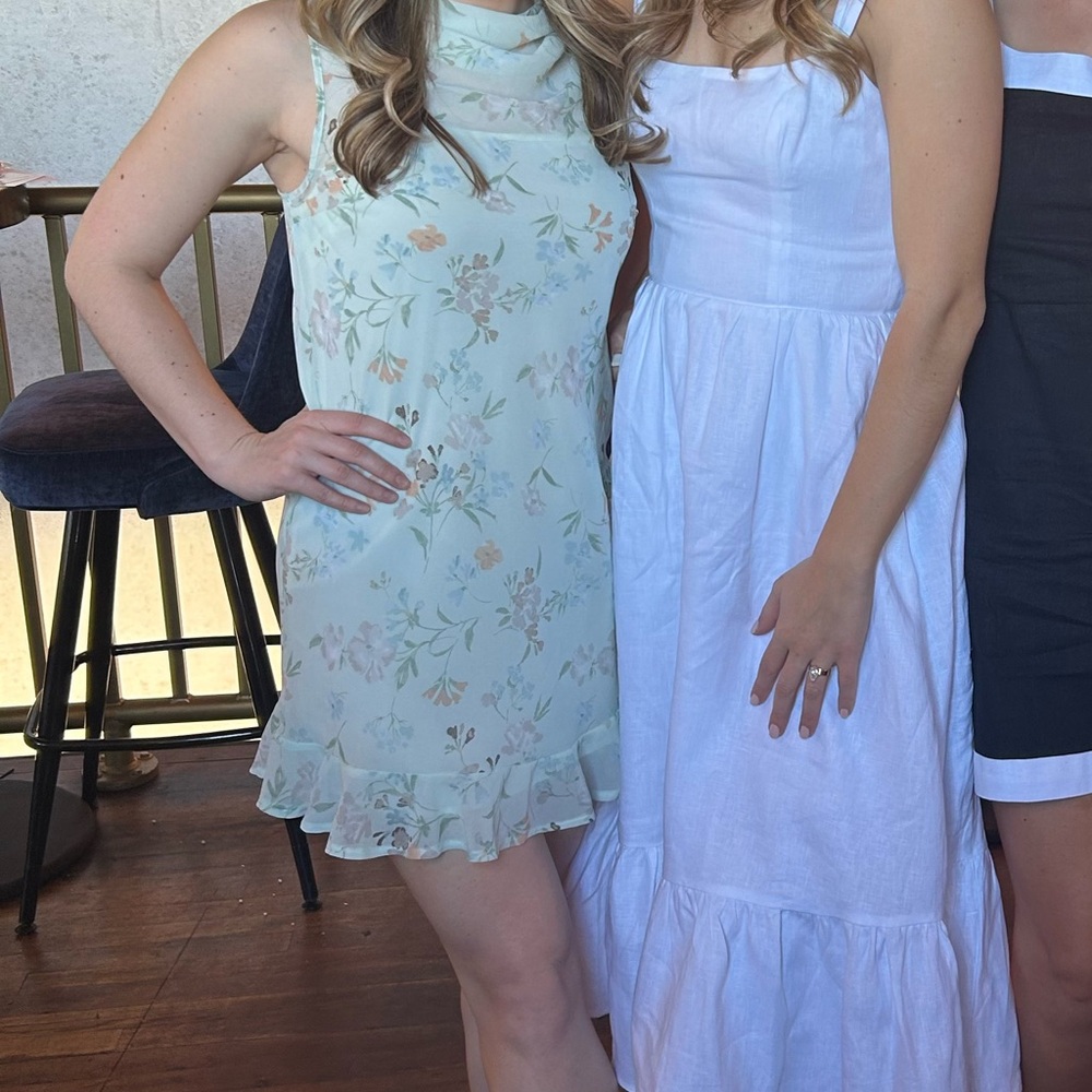 Abercrombie High-Neck Chiffon Mini Dress